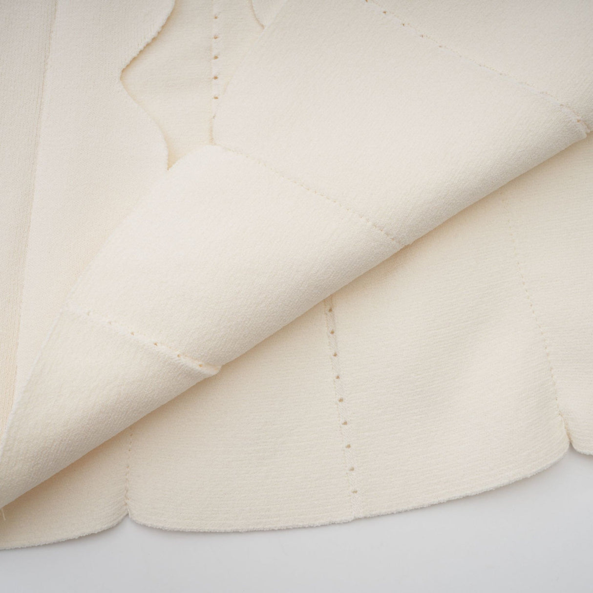 Joanna Mini Dress White Wavy Sleeveless with Rear Tie & Wavy Detailing