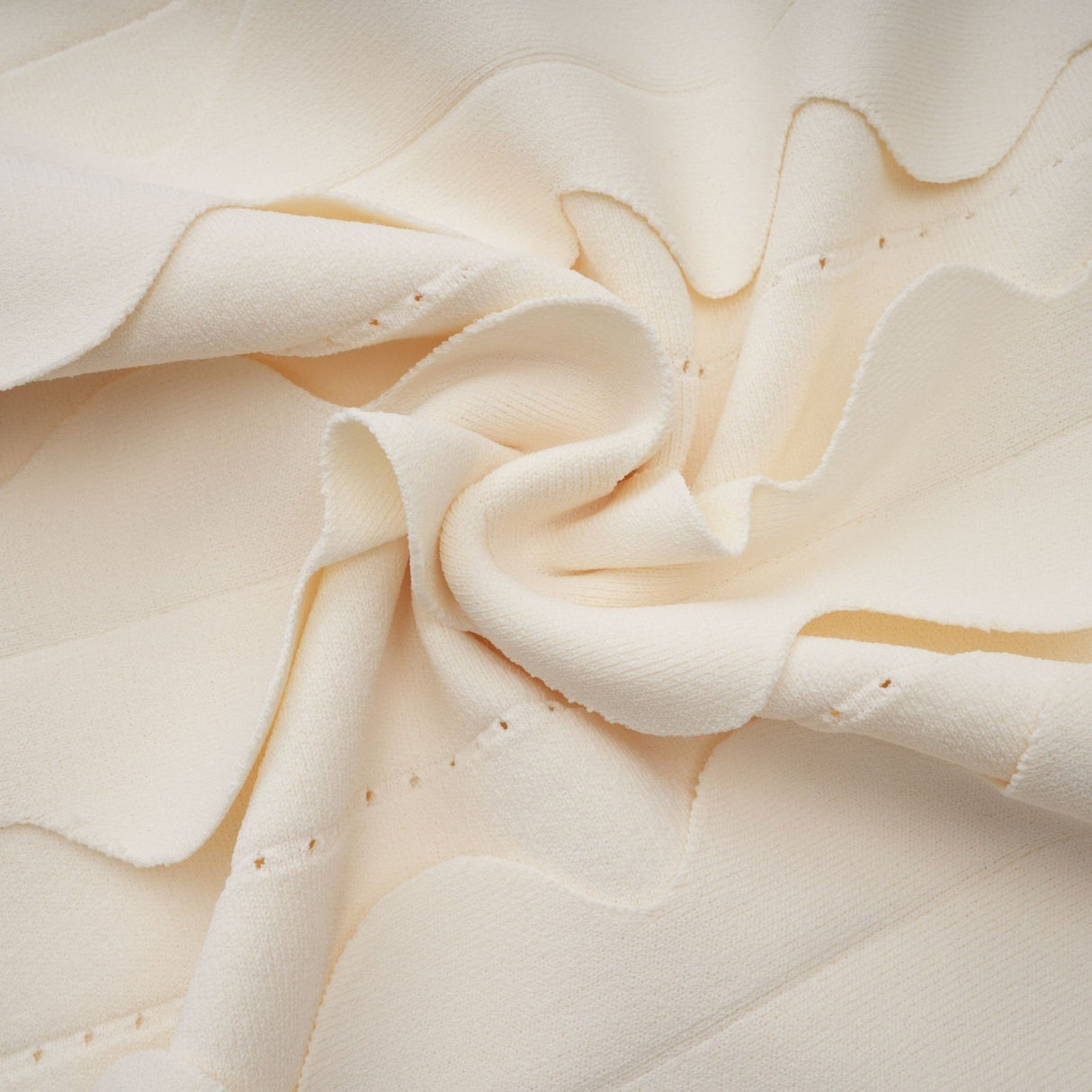 Joanna Mini Dress White Wavy Sleeveless with Rear Tie & Wavy Detailing