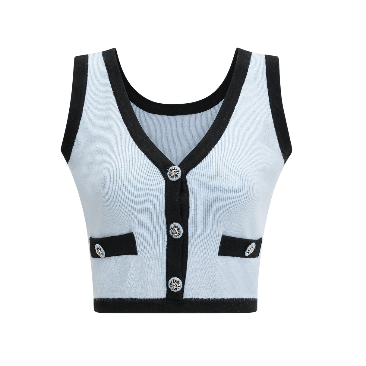 Julia Skirt & Top Set in Blue Long Sleeve Button Detail Matching