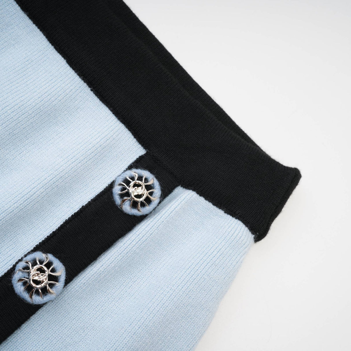 Julia Skirt & Top Set in Blue Long Sleeve Button Detail Matching