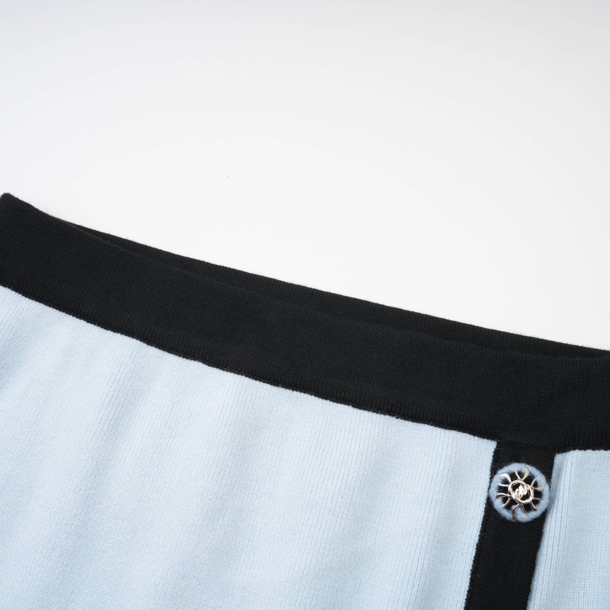 Julia Skirt & Top Set in Blue Long Sleeve Button Detail Matching