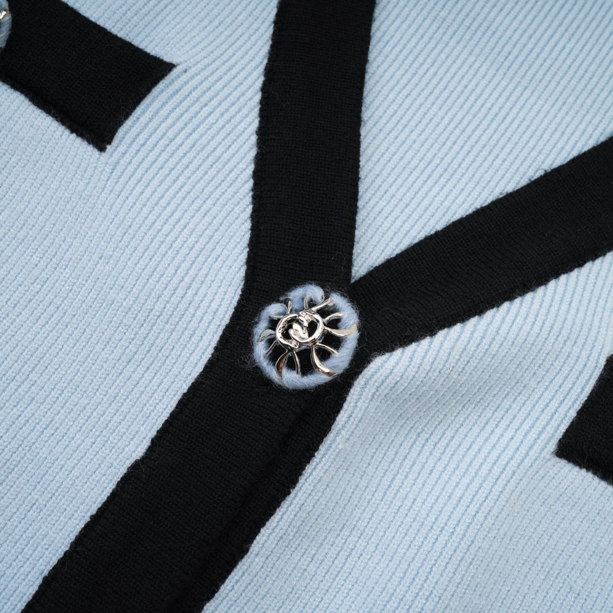 Julia Skirt & Top Set in Blue Long Sleeve Button Detail Matching