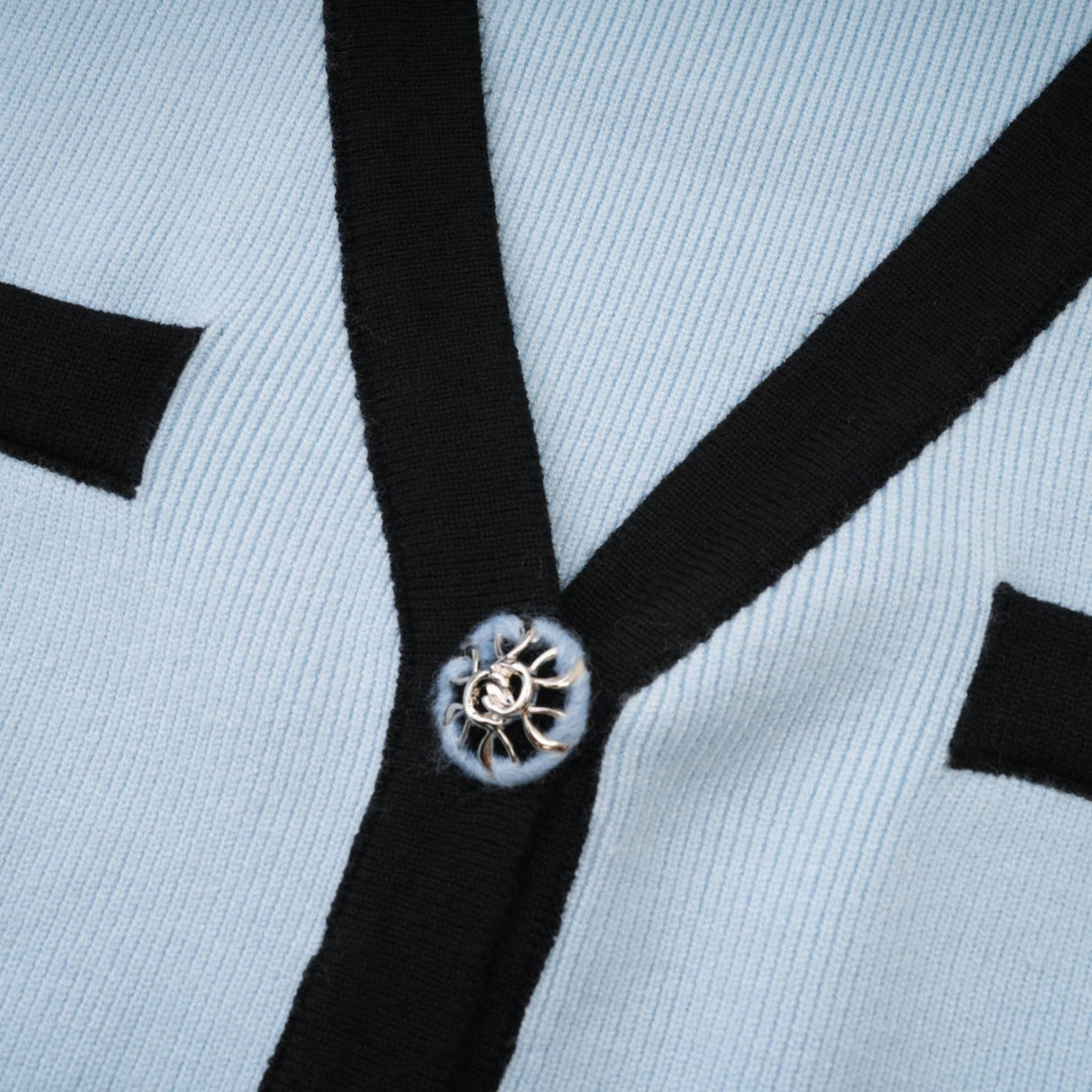 Julia Skirt & Top Set - Knitted Construction - Contrast Colors - Panelled Design - Front Button Detailing