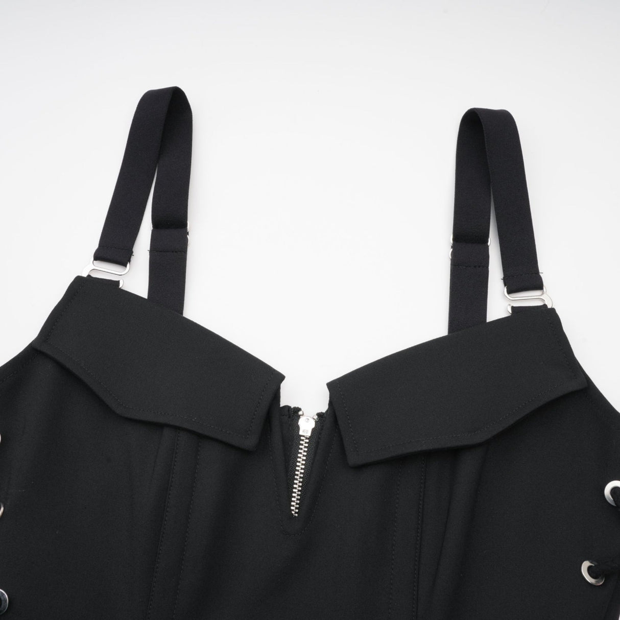 Kadence Dress Black Sleeveless V - Neck Pocket & Zip Fastening - Size M