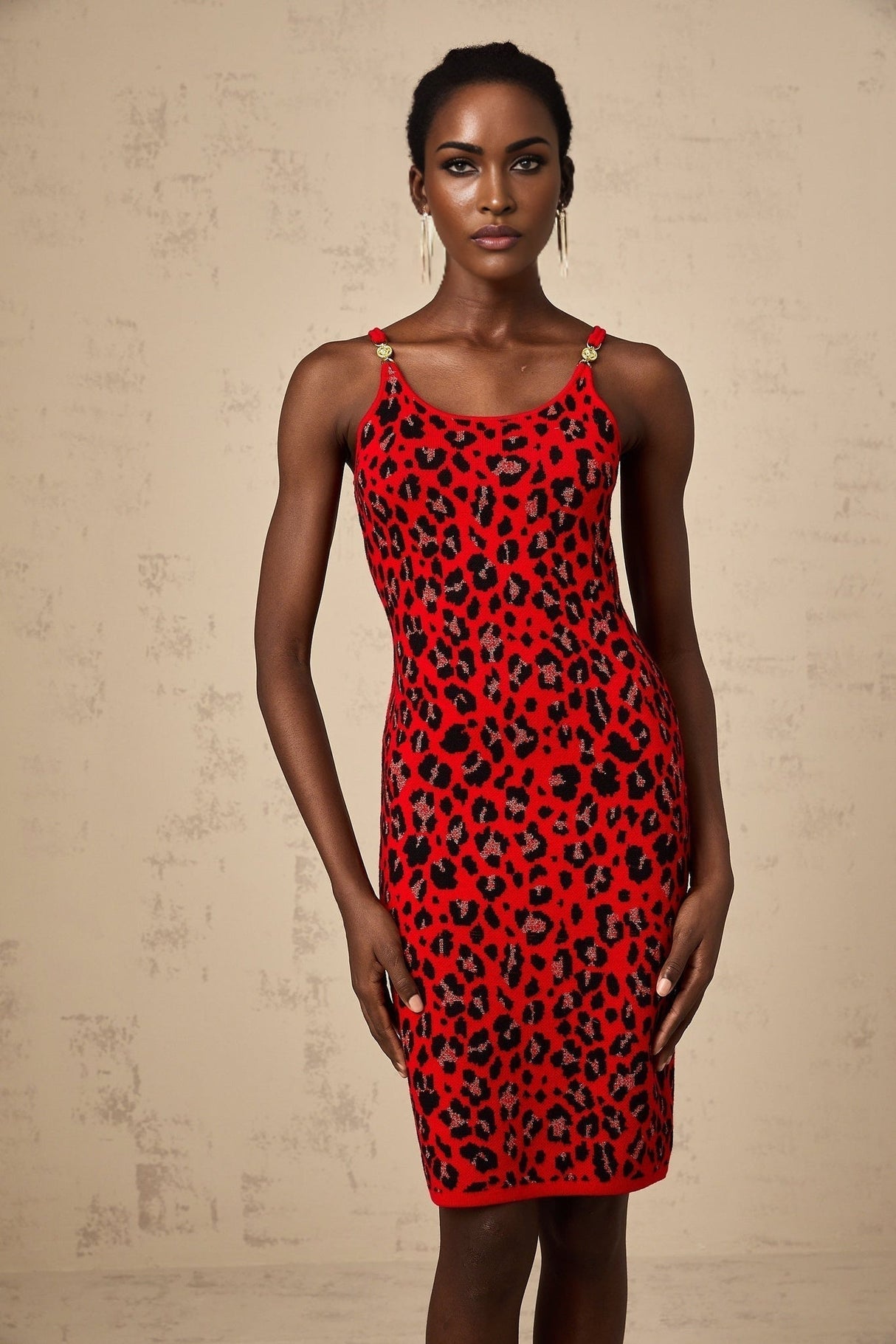 Kadence Mini Dress Leopard Lurex Print