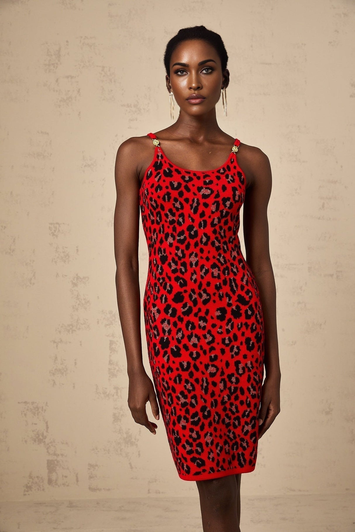 Kadence Mini Dress Leopard Lurex Print