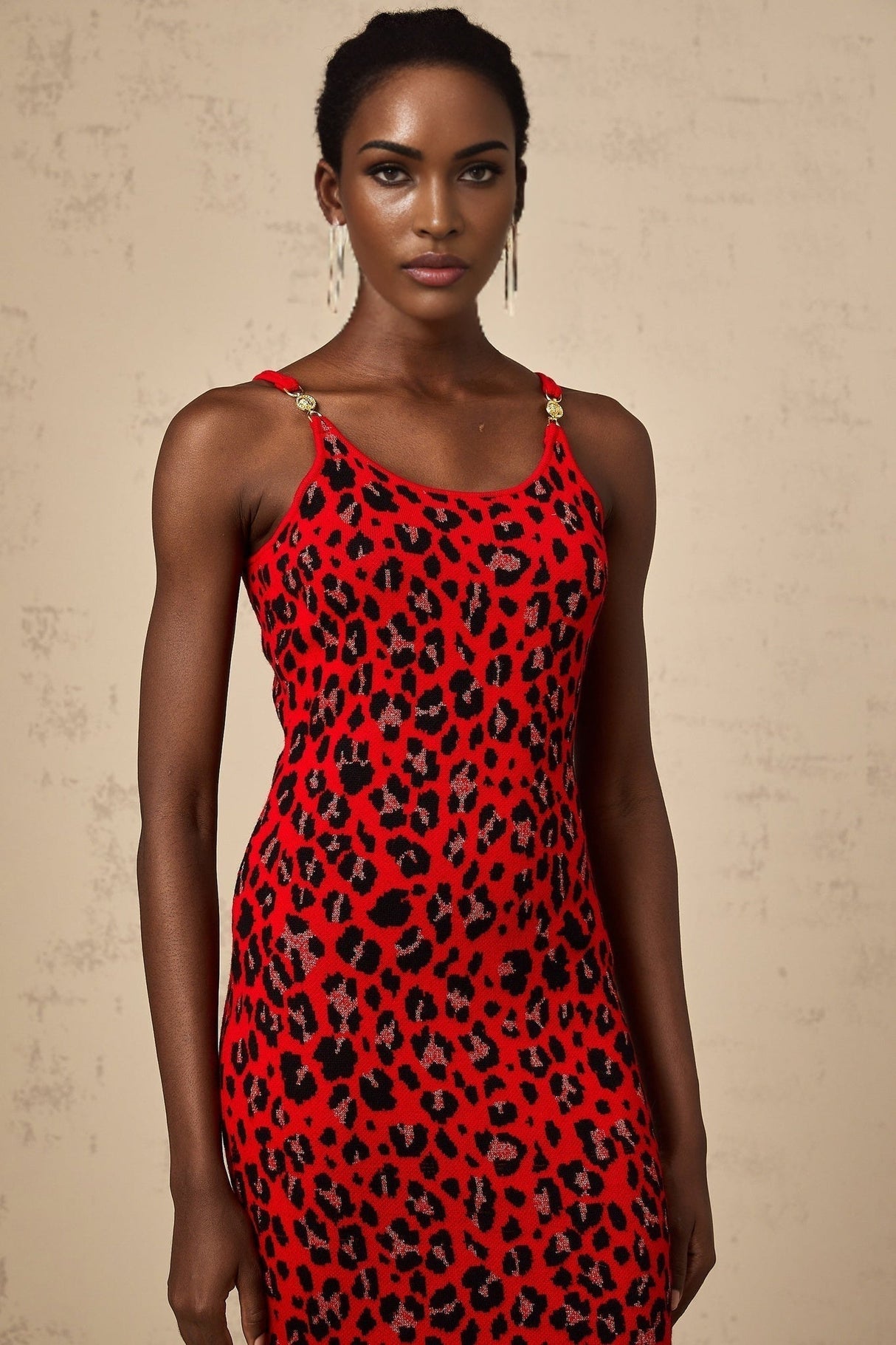 Kadence Mini Dress Leopard Lurex Print