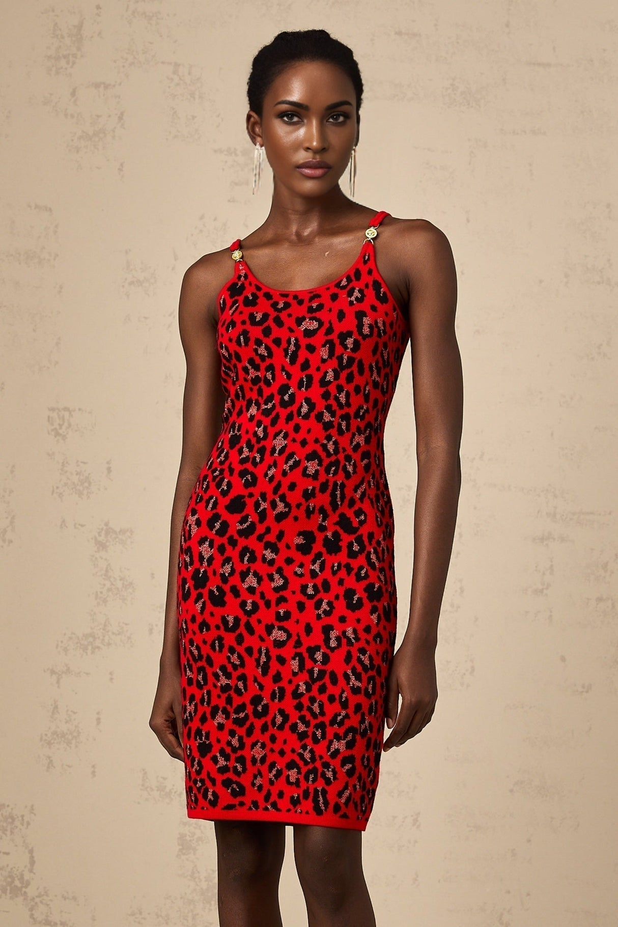 Kadence Mini Dress Leopard Lurex Print