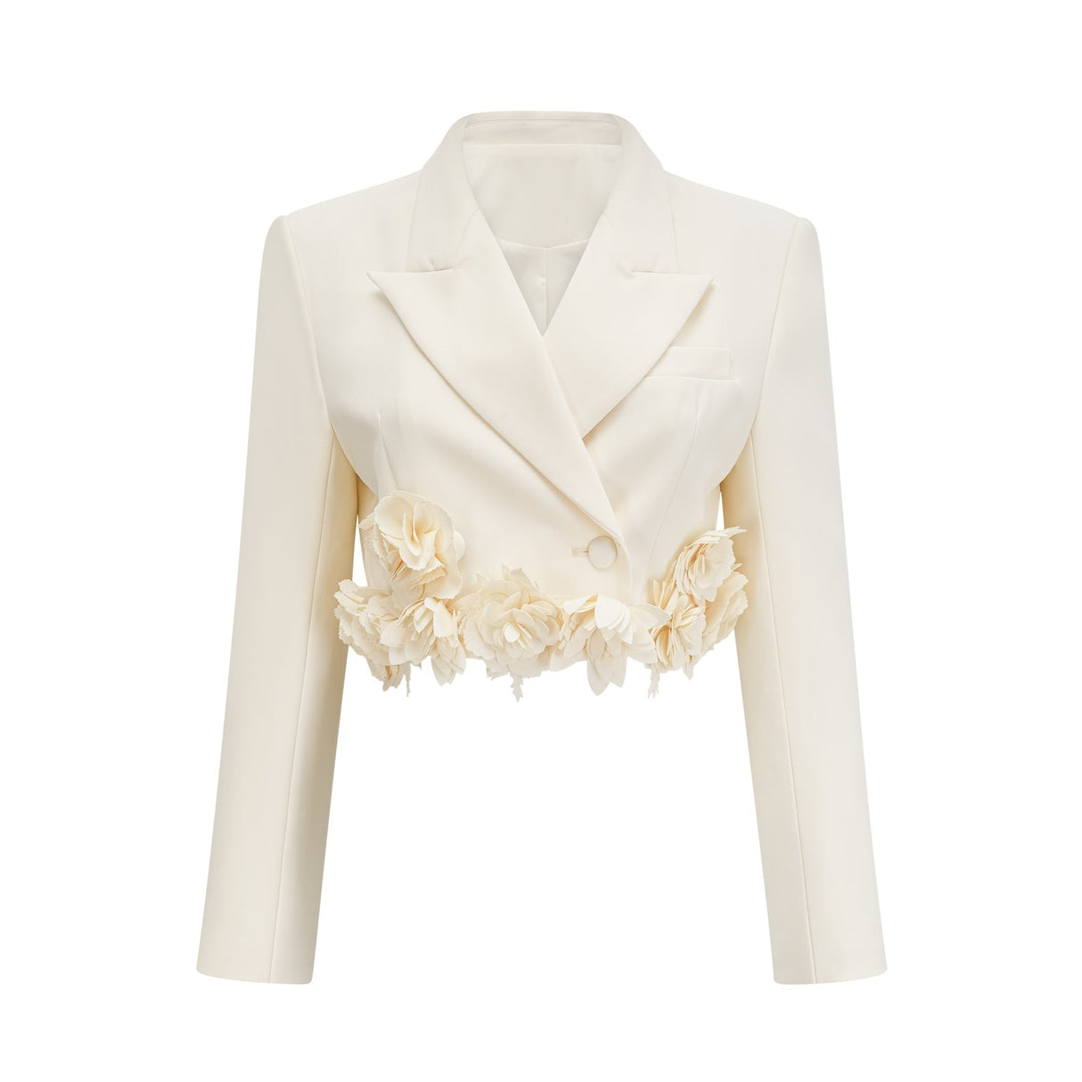 Kaitlin Floral Appliqué Jacket & Skirt Set