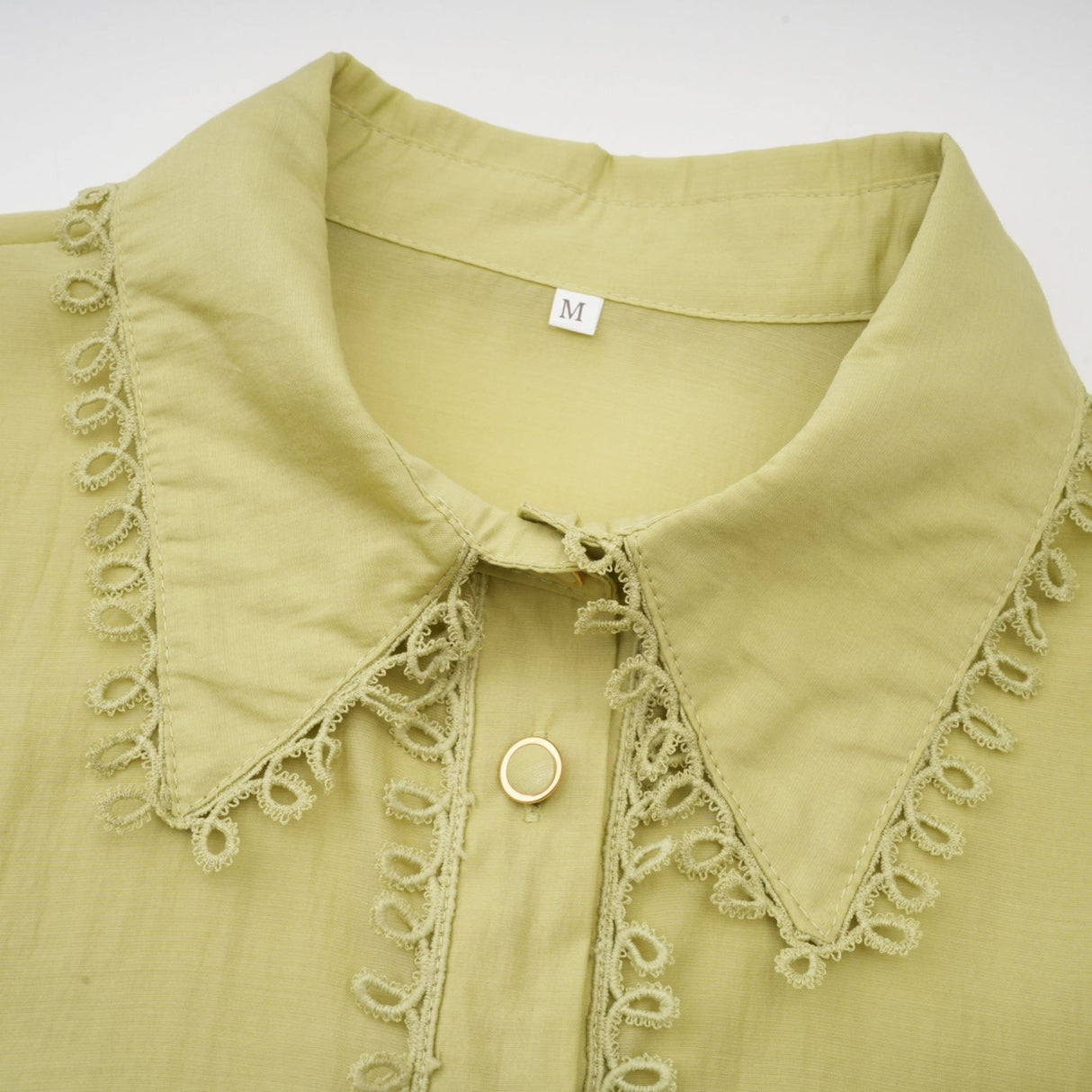 Kaitlin Shirt & Skirt Green Floral Embroidered Set