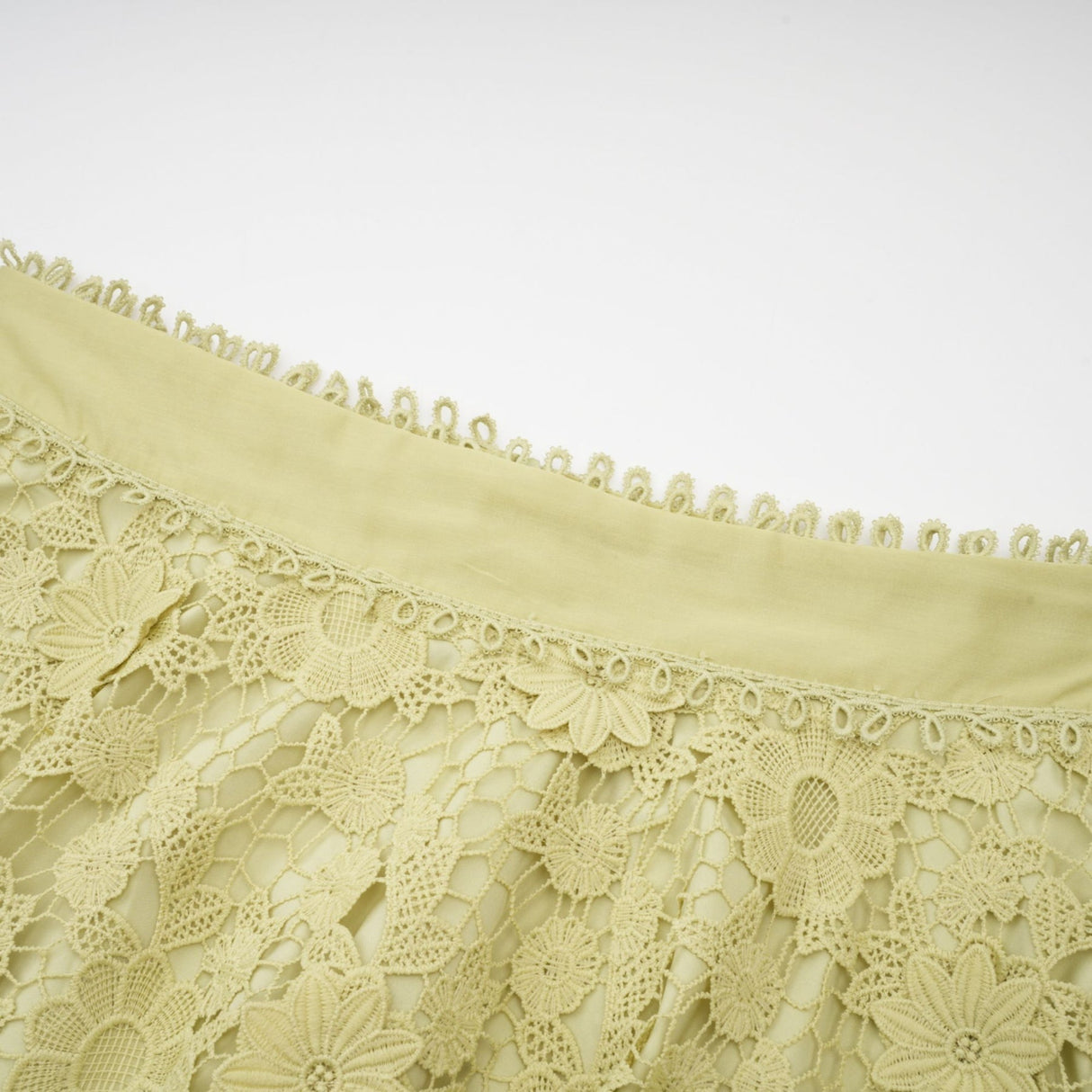 Kaitlin Shirt & Skirt Green Floral Embroidered Set