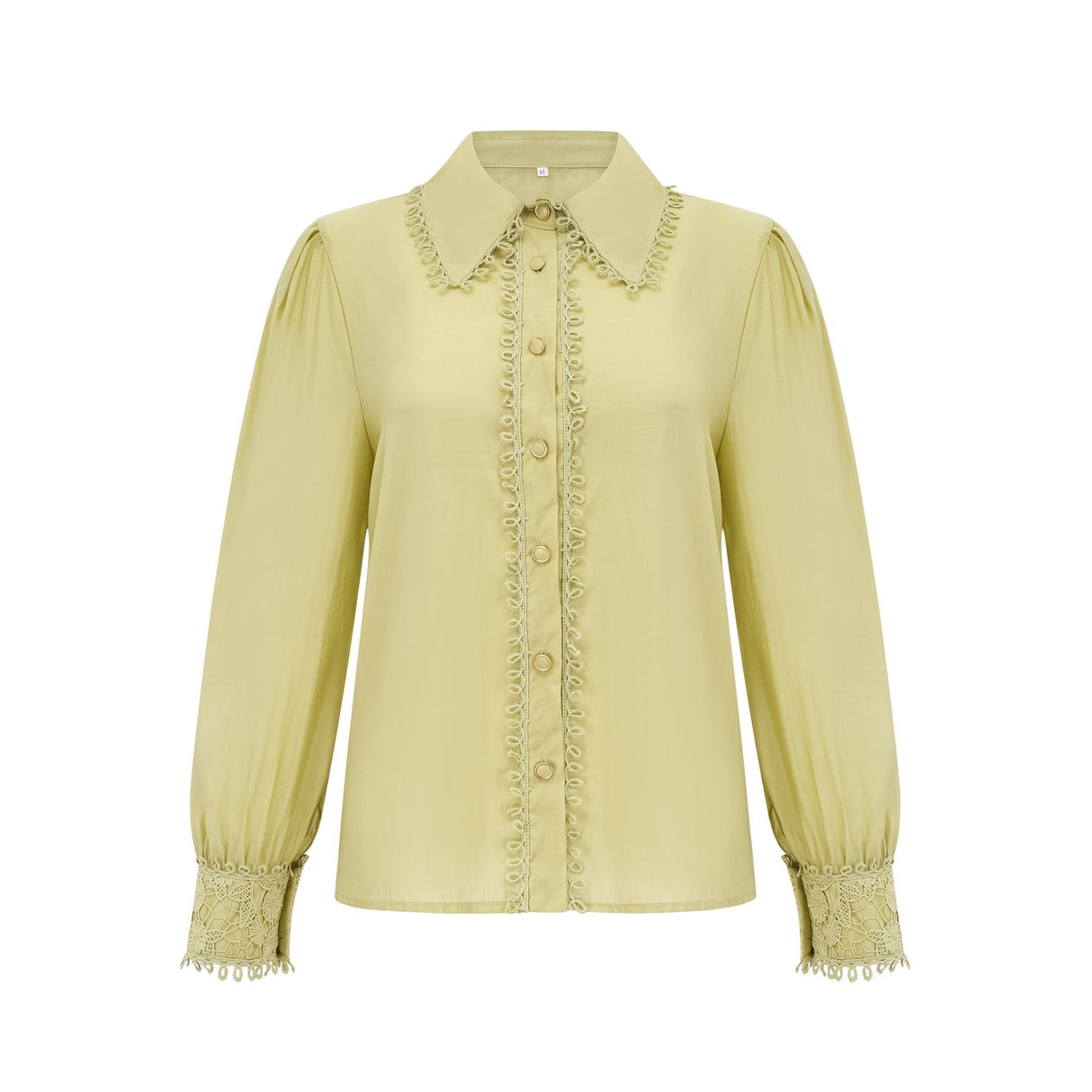 Kaitlin Shirt & Skirt Green Floral Embroidered Set