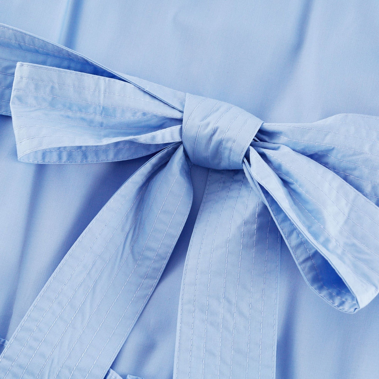 Kaitlyn Midi Dress Blue Off Shoulder Flounce Bow Tie Ruffle Lace Tiered