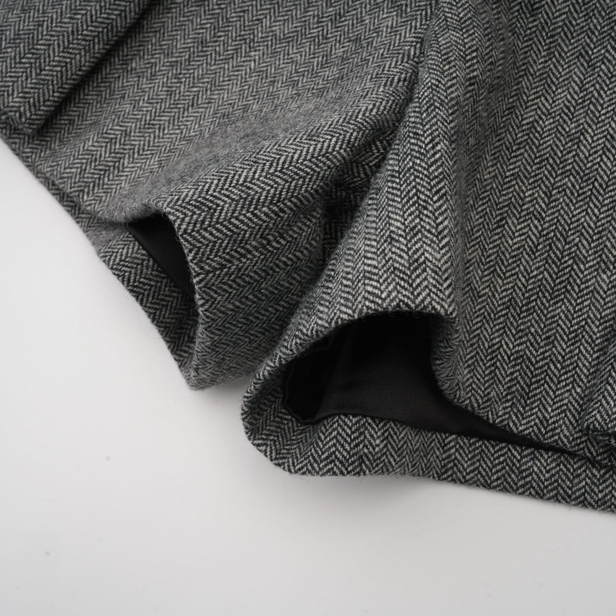 Kali Top & Shorts Set - Herringbone Pattern - Puff Sleeves - Peplum Waist - Embellished Buttons