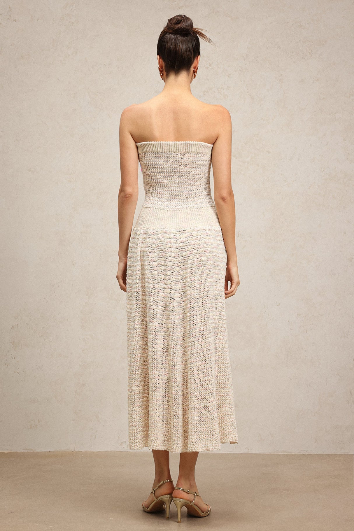 Kenzie White Sequin Embellished Maxi Dress