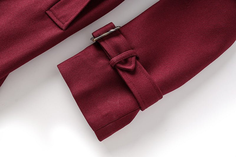 Kiara Double - Breasted Trench Coat – Long Tailored Silhouette with Adjustable Waist Belt – Premium Wool Blend – Wide Lapels & Epaulettes