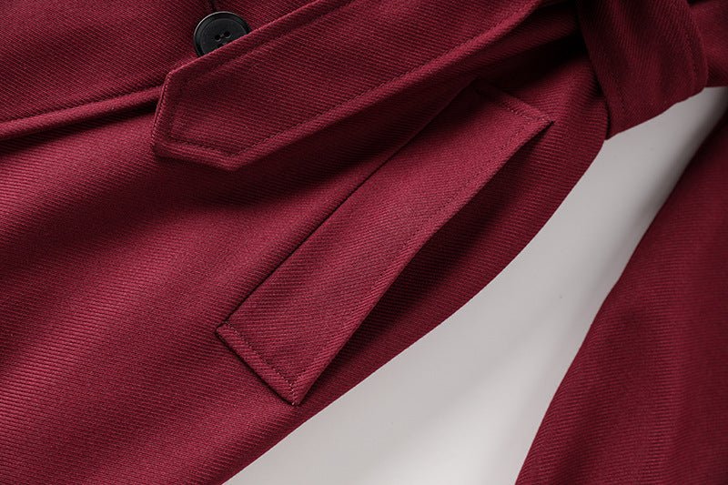 Kiara Double - Breasted Trench Coat – Long Tailored Silhouette with Adjustable Waist Belt – Premium Wool Blend – Wide Lapels & Epaulettes