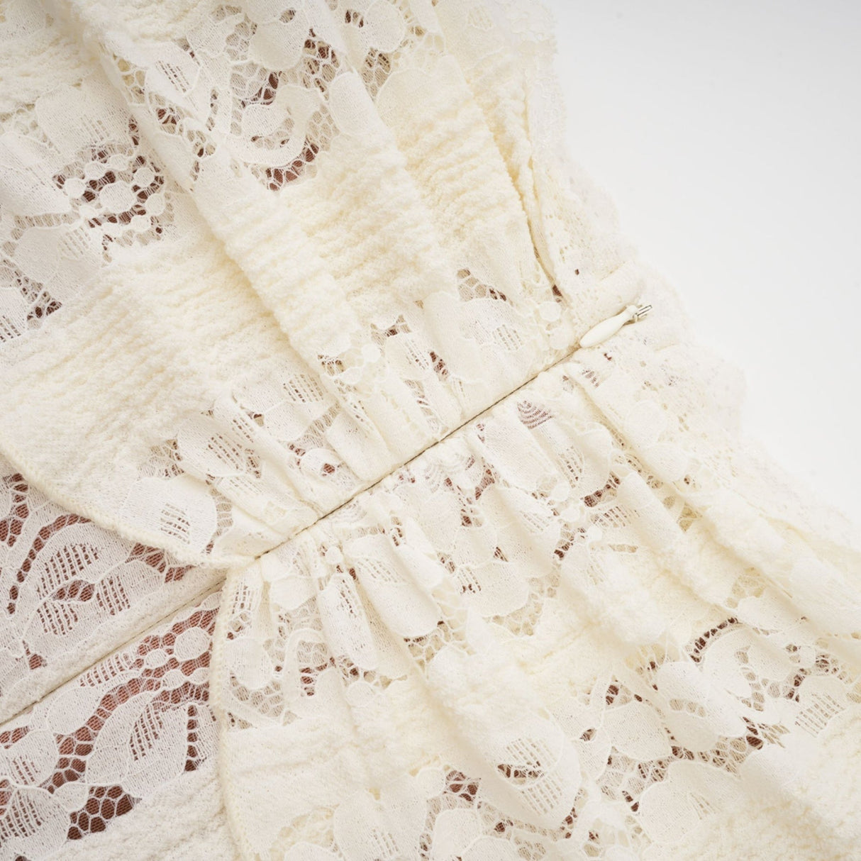 Kiara Elegant Maxi Dress in Neutrals with Long Sleeves