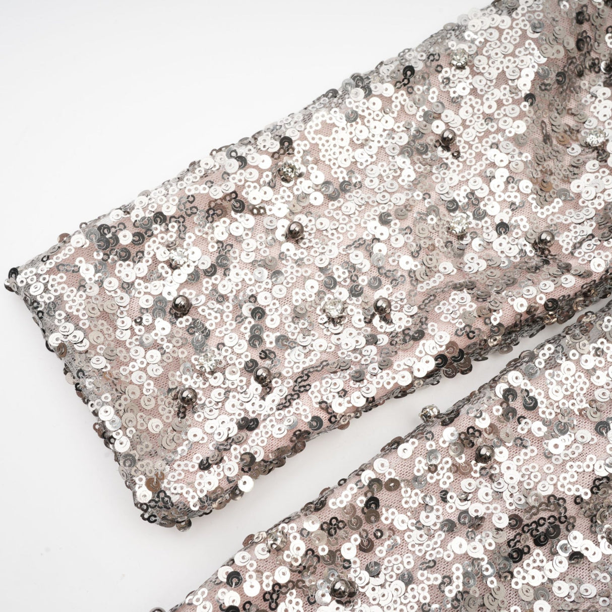 Kiara Maxi Dress - Asymmetric One - Sleeve Design with Attached Scarf & Sequin Embellishments