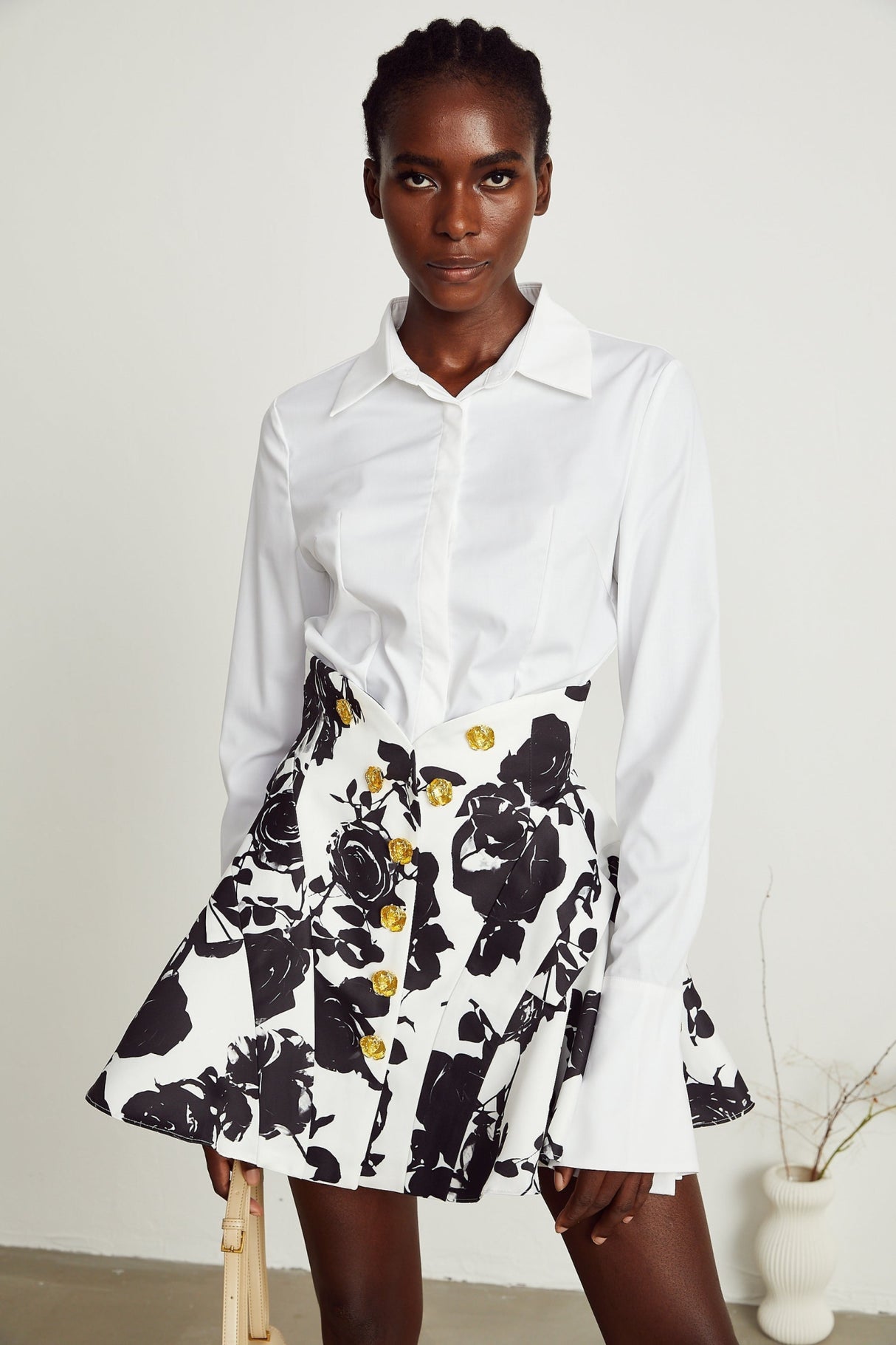Kiara Shirt & Skirt Floral Print Matching Set
