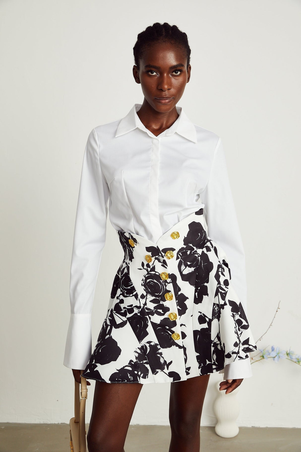 Kiara Shirt & Skirt Floral Print Matching Set