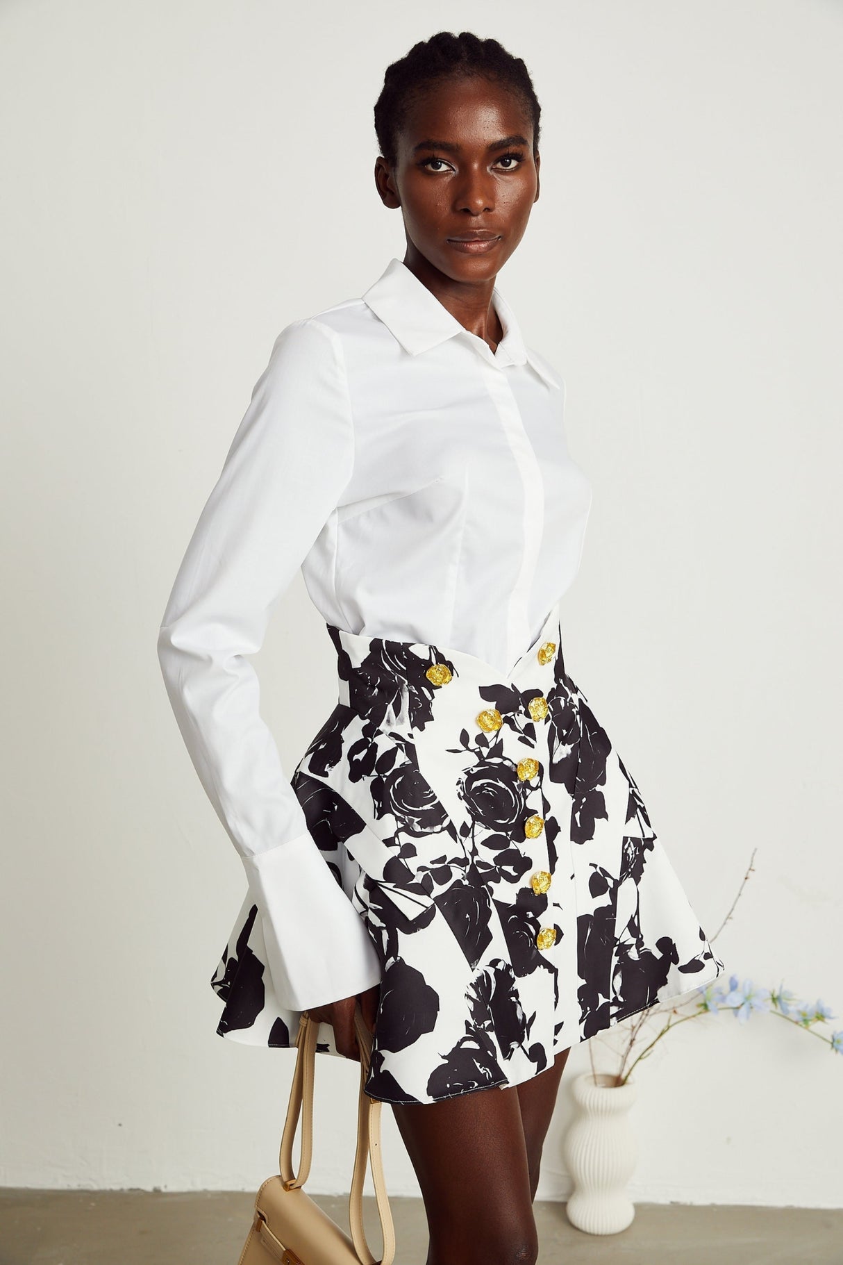 Kiara Shirt & Skirt Floral Print Matching Set