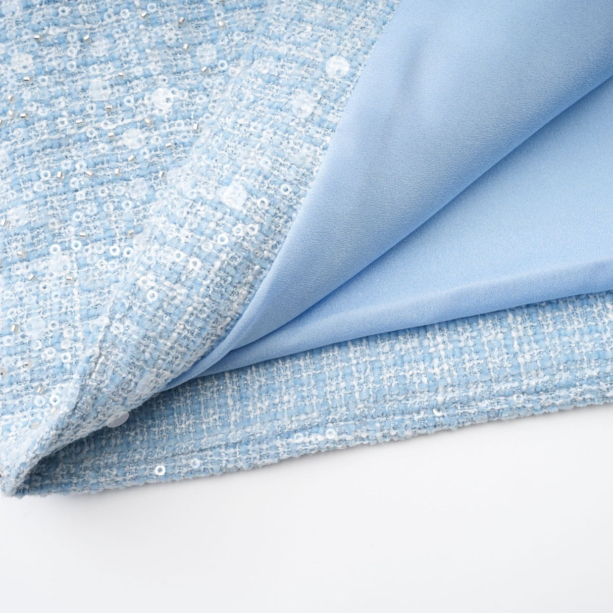 Kiera Mini Dress Blue Sequin Bow Cut Out & Crystal Embellishment