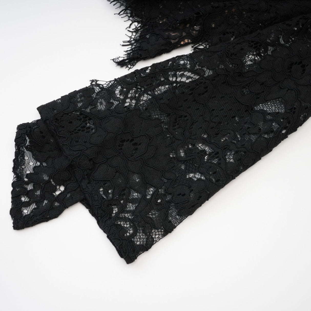 Kylitha Black Mini Dress with Lace Trim