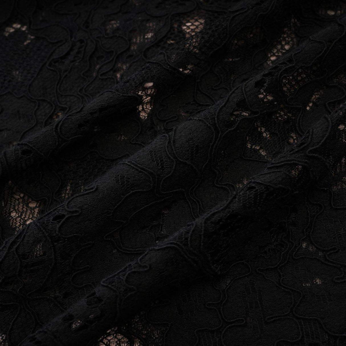 Kylitha Black Mini Dress with Lace Trim