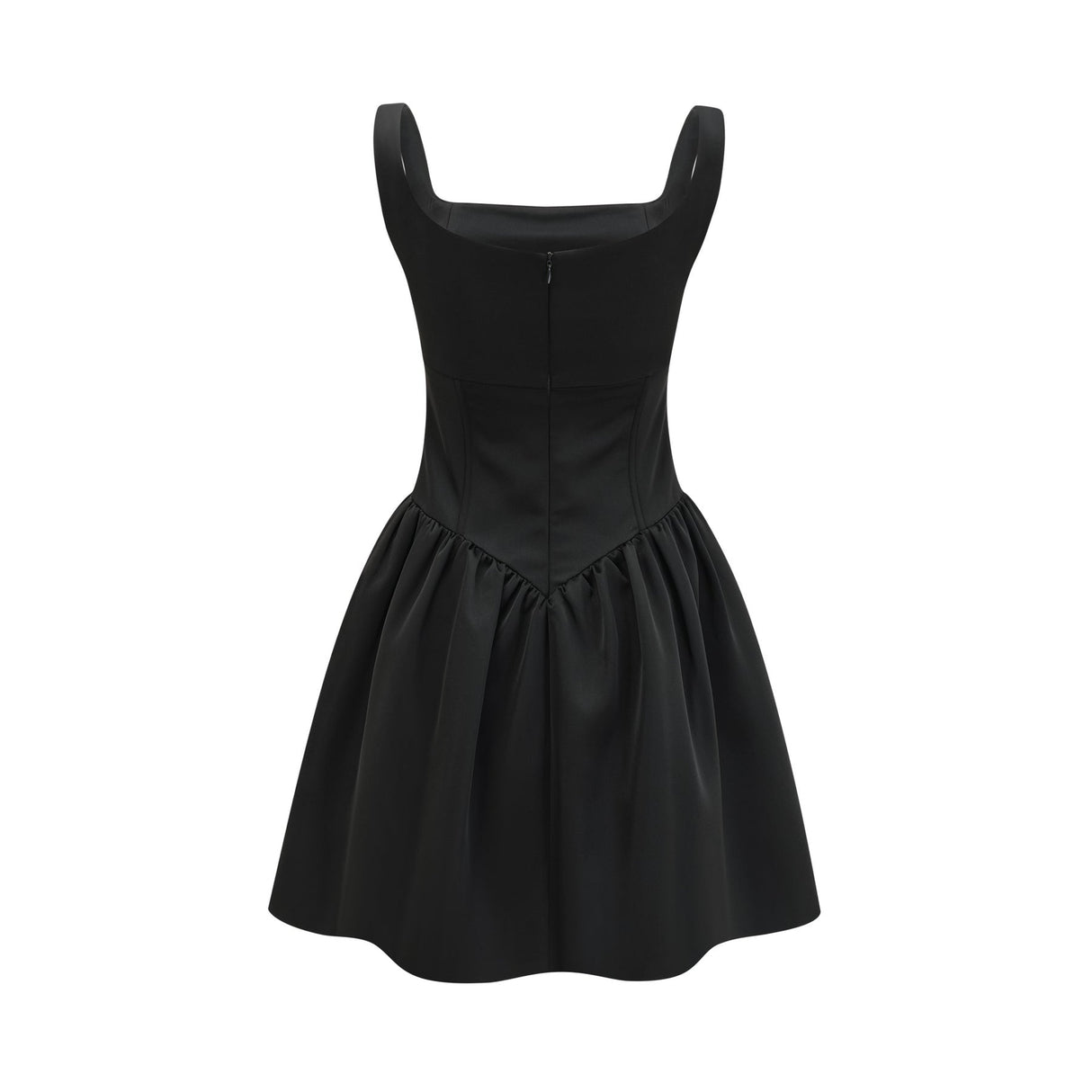 Laila Dress Black Flared Crystal Embellished & Pleated