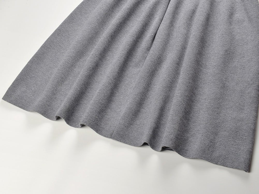 Laila Dress - Figure - Enhancing Silhouette - Elegant Layered Look - Deep V - Neck With Bow Accent - Frilled Cuffs & Bow