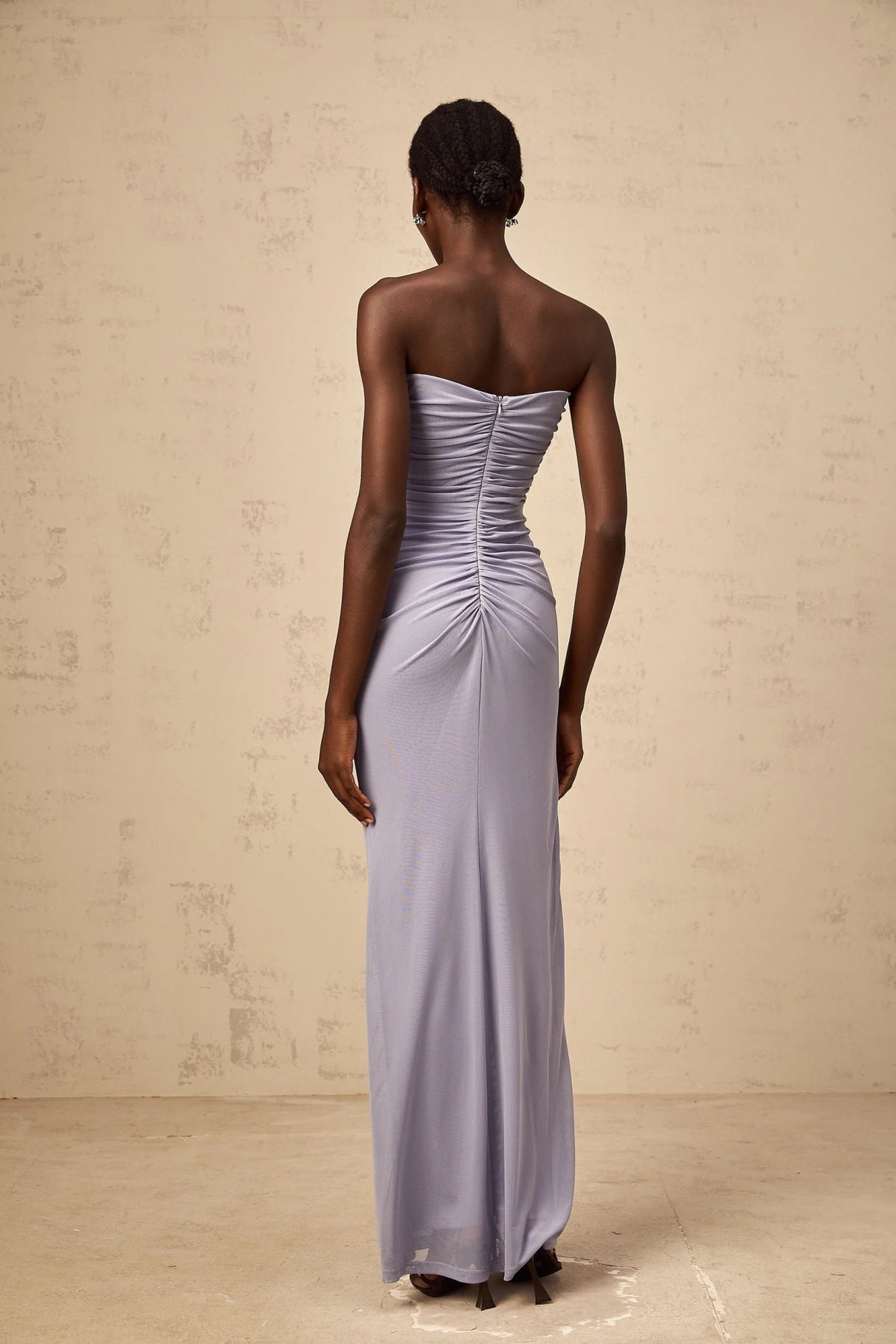 Laila Maxi Dress Lavender 3D - Petal Corset & Ruched