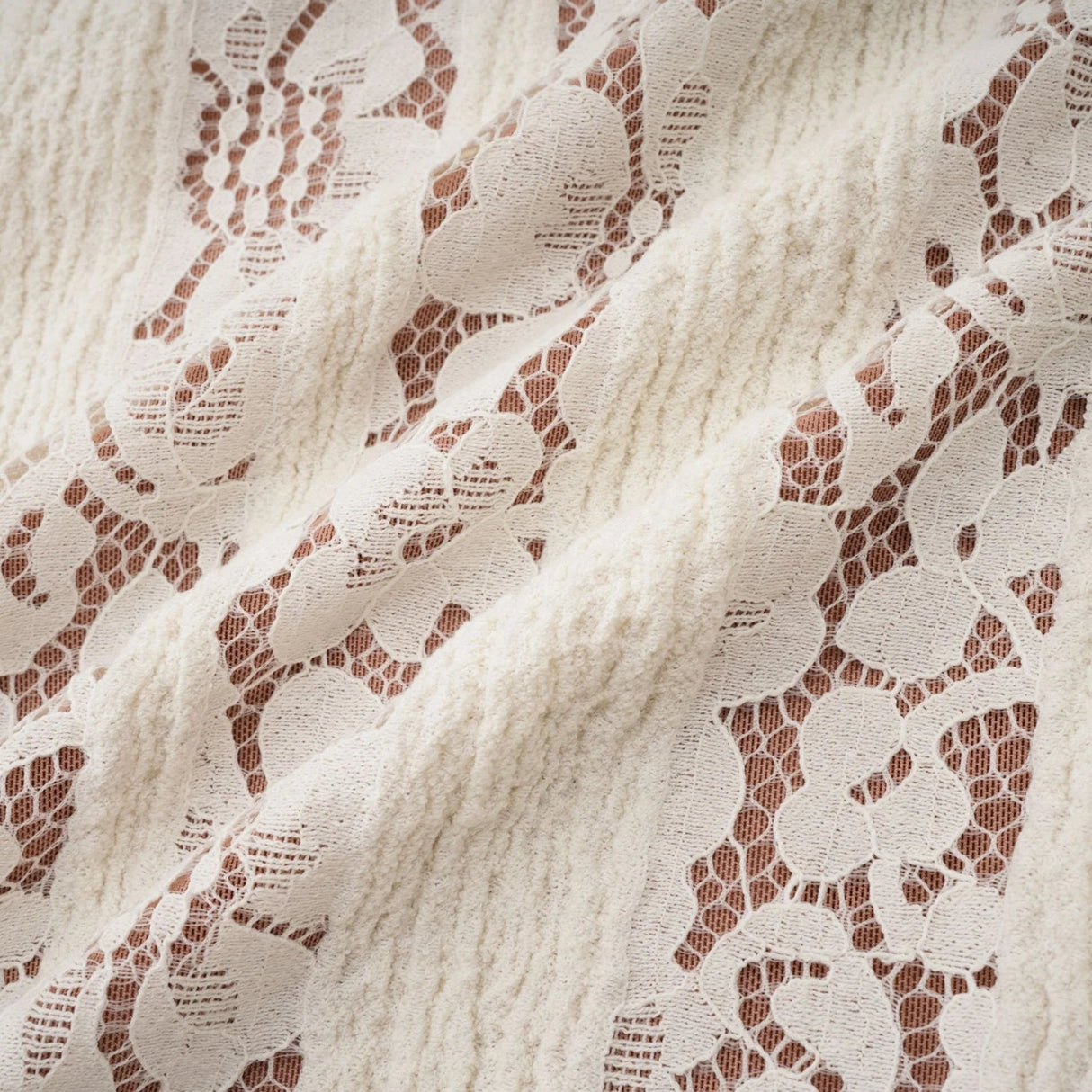 Lana Maxi Dress Floral Lace Train Design Neutrals