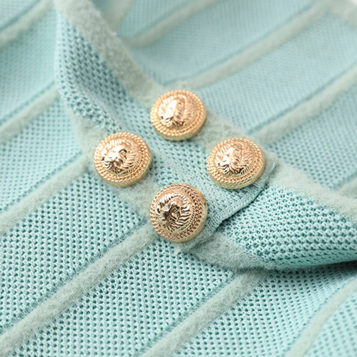 Lana Mini Dress Light Green Halter Flare Knit