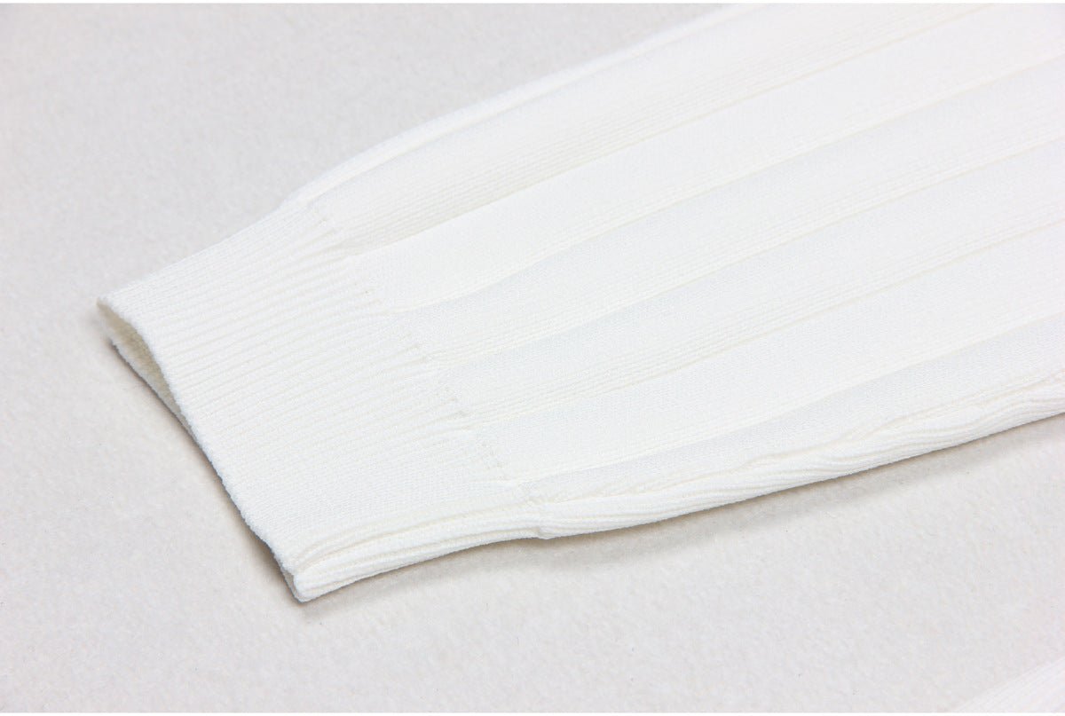 Lana Mini Dress - Tailored Fit - Blazer - Inspired Silhouette - Sculpting Bandage Fabric - Deep V - Neckline - Gold - Tone Buttons