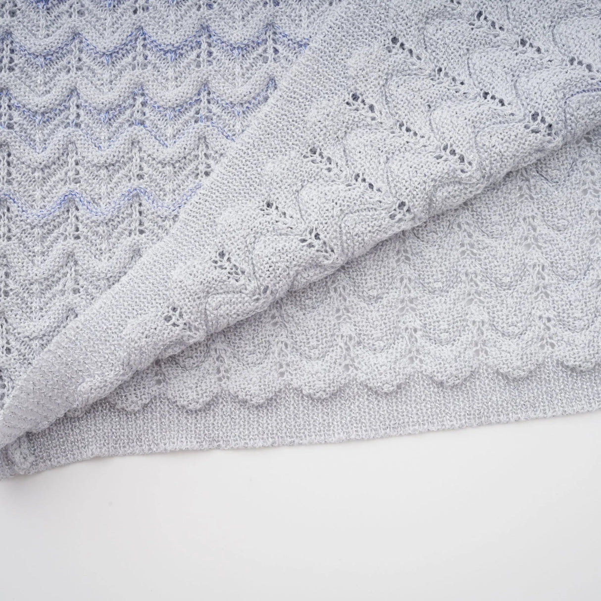 Laney Midi Dress Neutrals & Blue Ribbed Knit Texture