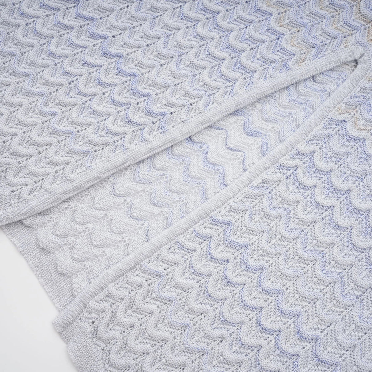 Laney Midi Dress Neutrals & Blue Ribbed Knit Texture