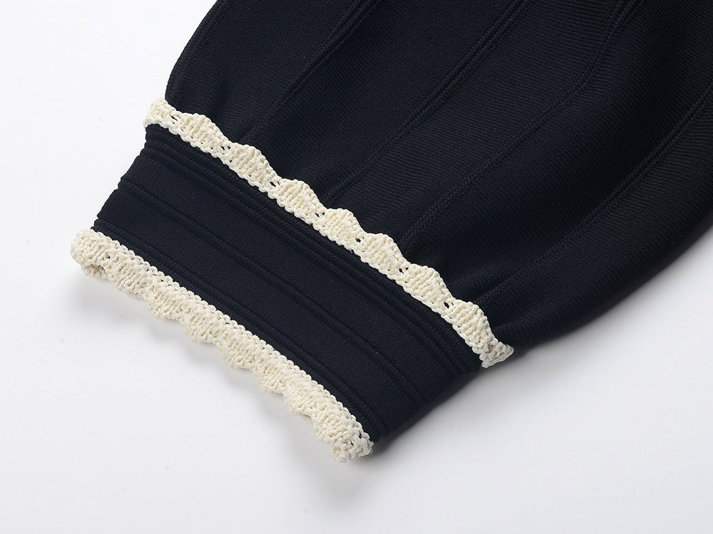 Laura Dress - A - Line Silhouette - Vintage - Inspired Lace Collar - Structured Fit - Puffed Sleeves