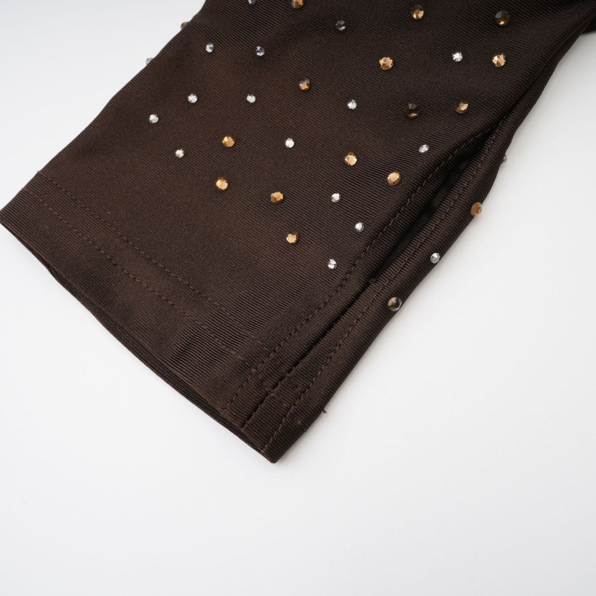 Lavinia Bodysuit - Roll Neck Design - Pleat Detailing - Crystal Embellishments - Detachable Sleeves