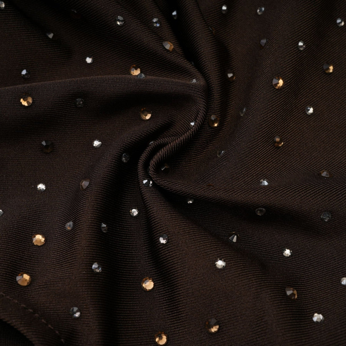 Lavinia Bodysuit - Roll Neck Design - Pleat Detailing - Crystal Embellishments - Detachable Sleeves