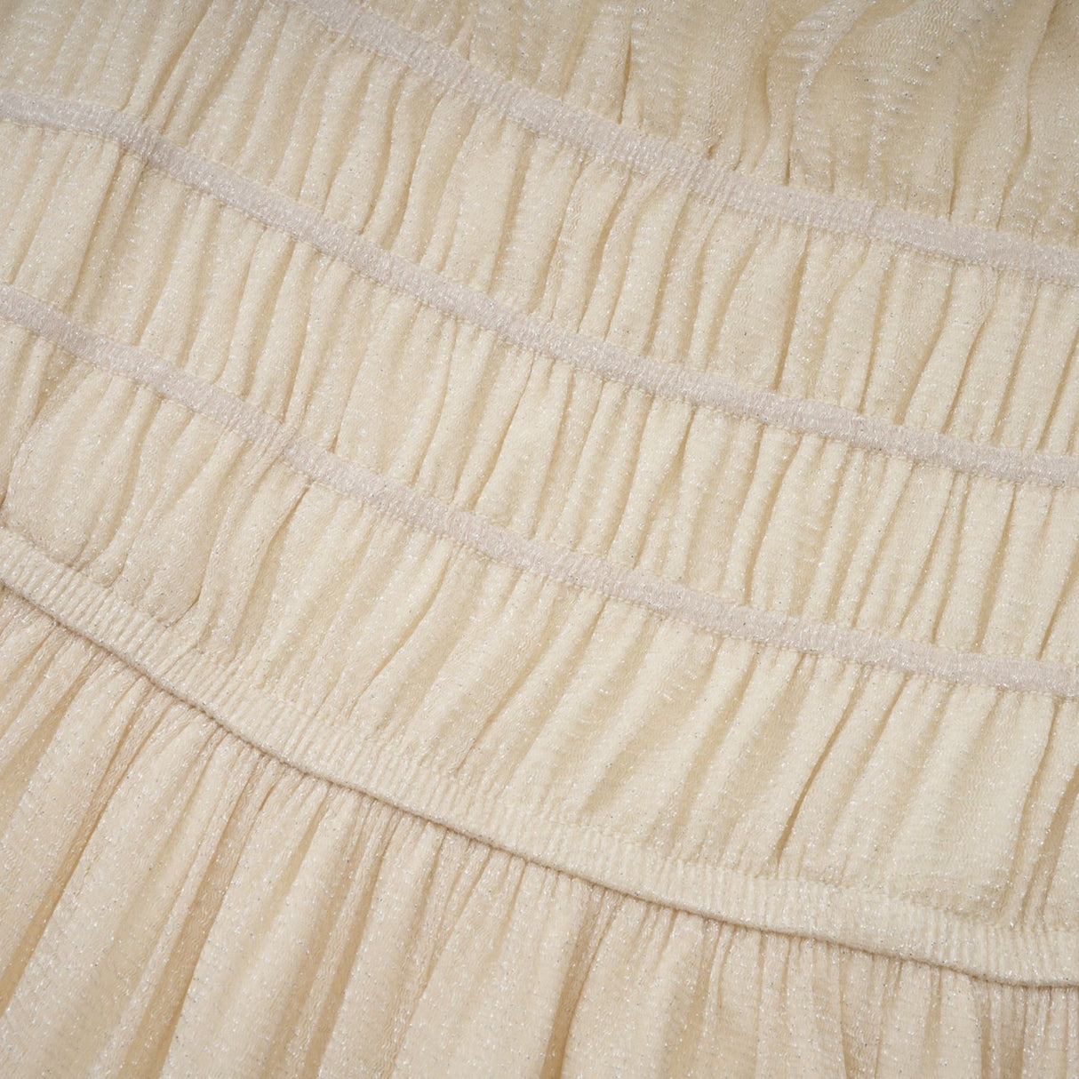 Leslie Metallic Threading Midi Dress in Neutrals