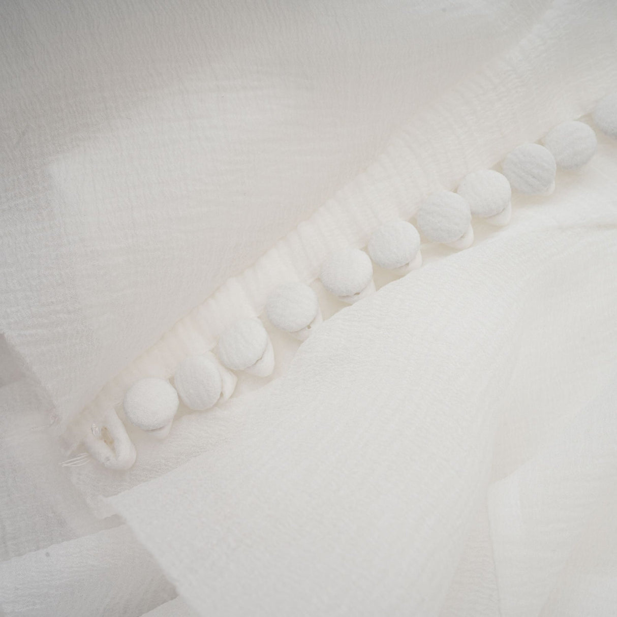 Letizia Mini Dress White Flared Sleeves Sheer Button Hem