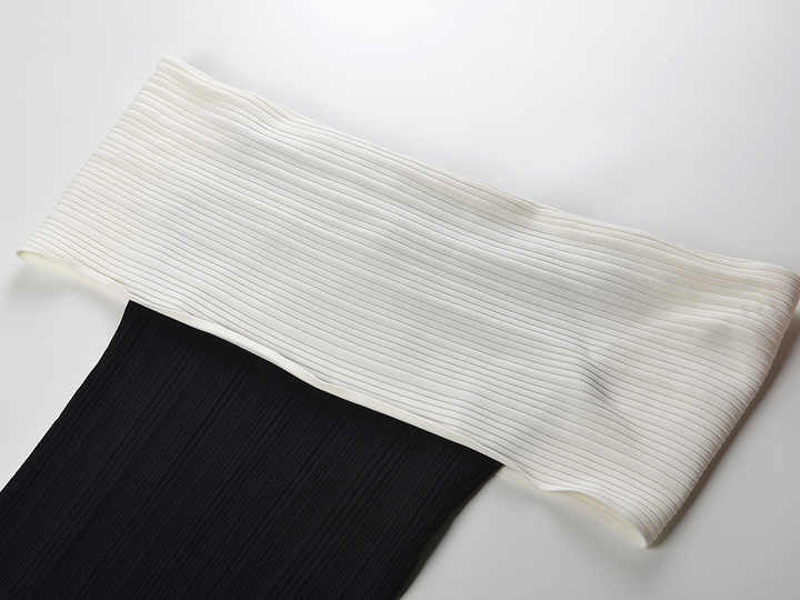 Lexi Dress - Fitted Silhouette With Flared Bottom - Off - Shoulder Design With Bow Detail - Bodycon Fit Enhancing Curves - Decorative Bow and Pleating