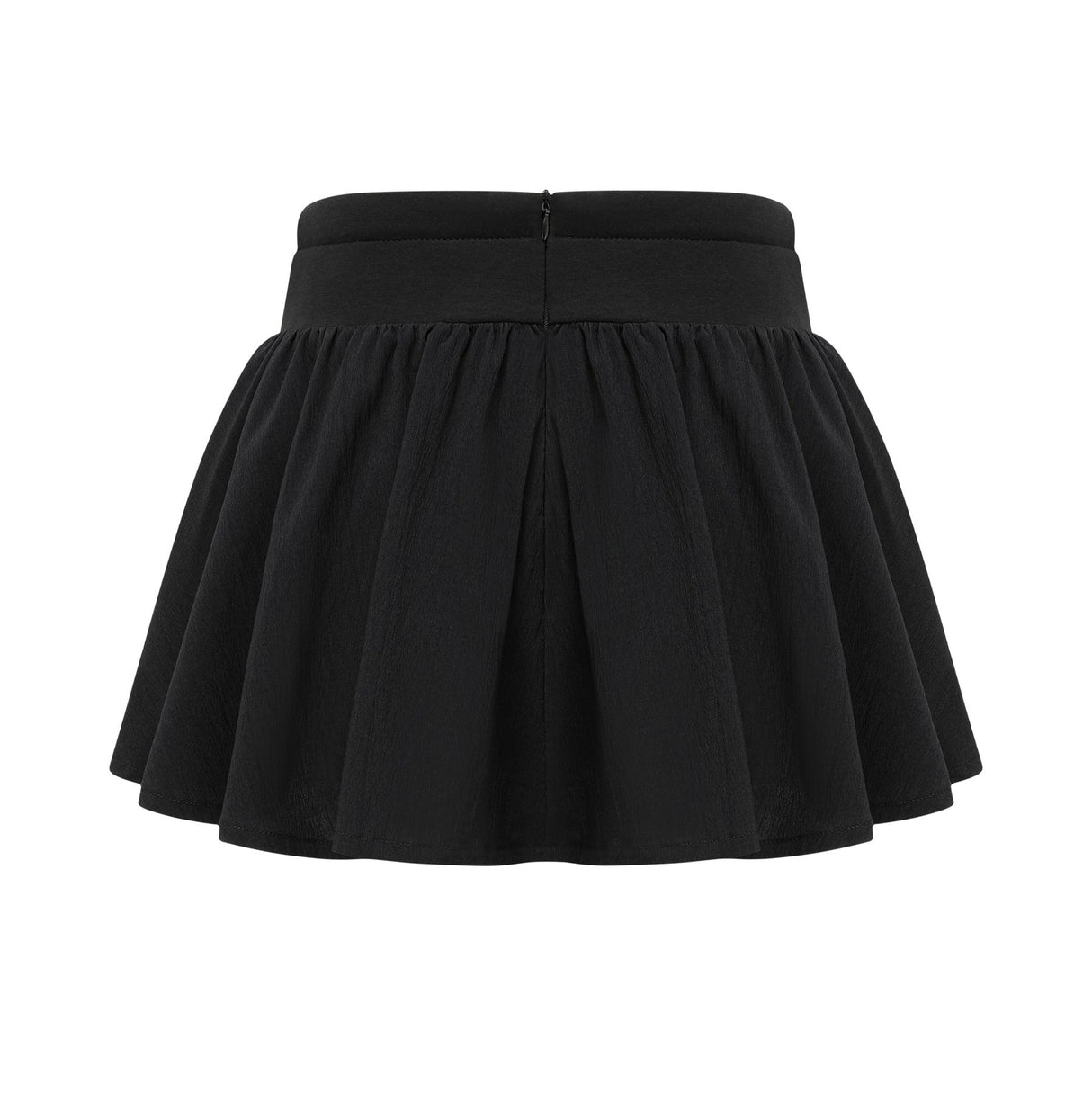 Lia Mini Dress Black Pleated Elastic Waistband Skirt