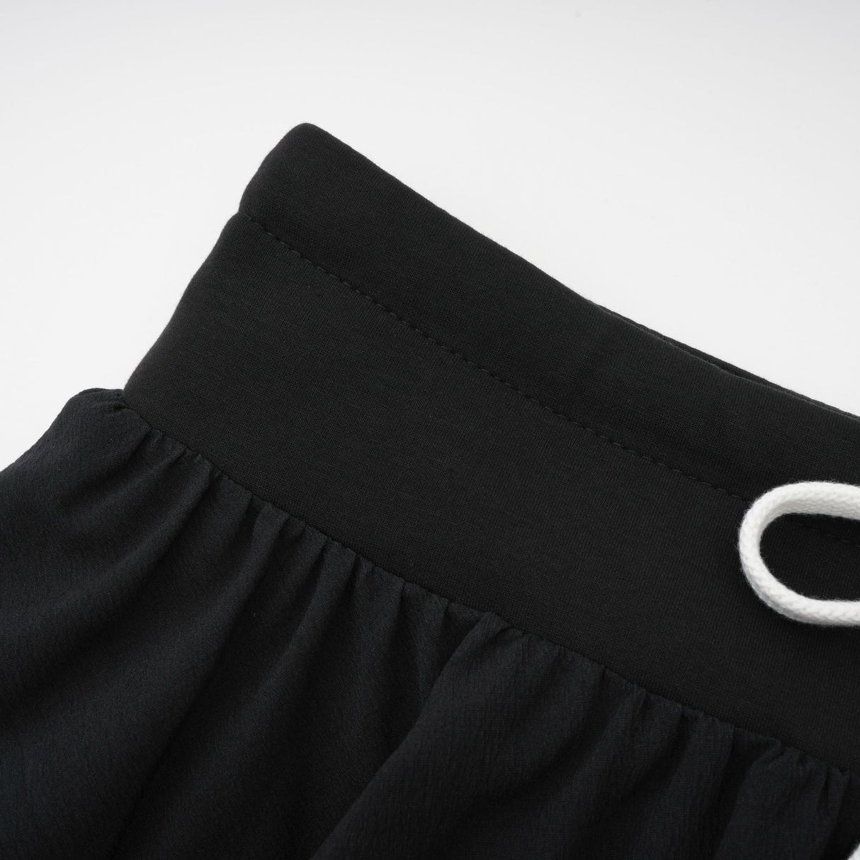 Lia Mini Dress Black Pleated Elastic Waistband Skirt