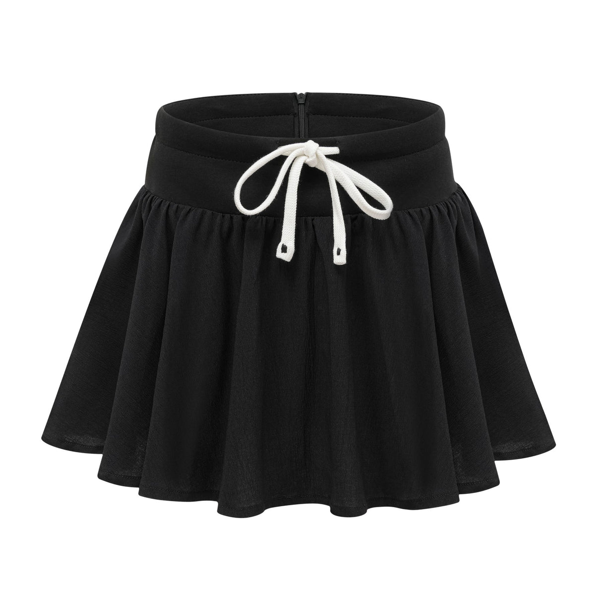 Lia Mini Dress Black Pleated Elastic Waistband Skirt