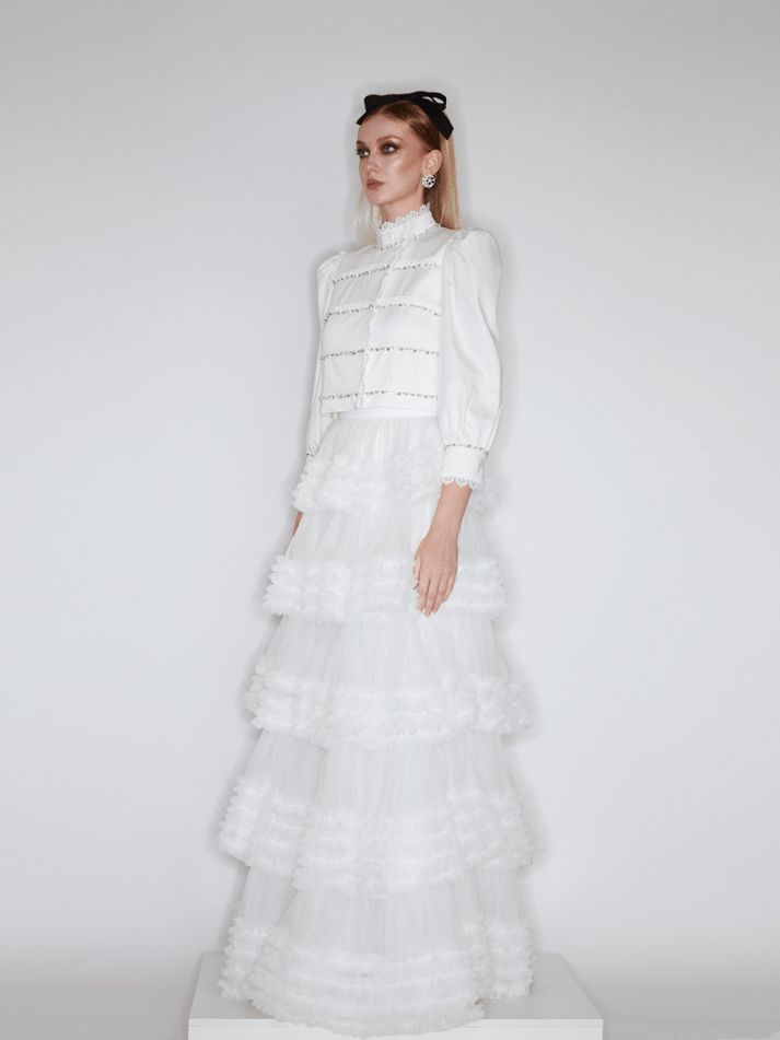 Liana Blouse - Elegant Design - Tailored Fit - Puffed Sleeves - Breathable Fabric - Versatile Style