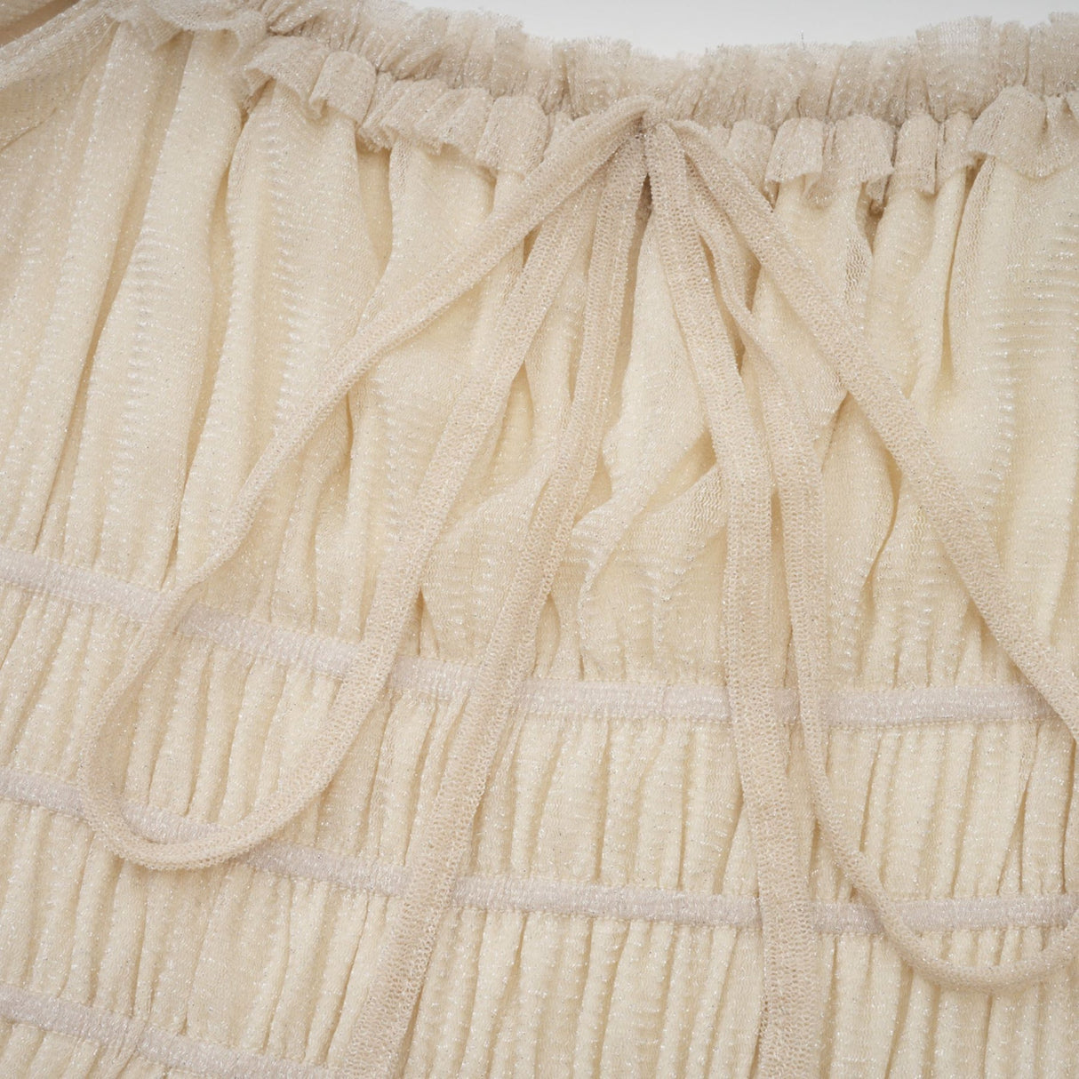 Liana Midi Dress with Metallic Threading and Tiered Design