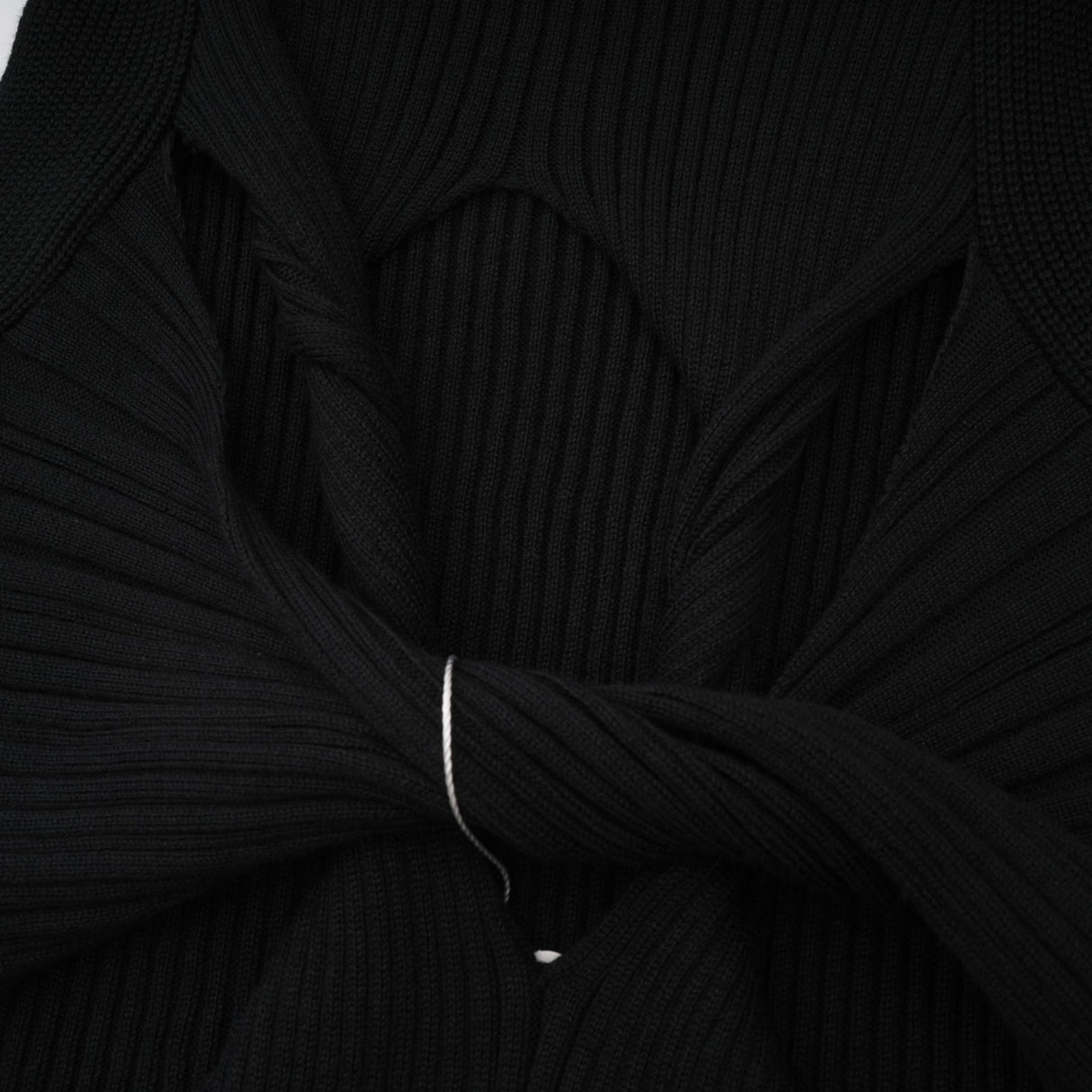 Liana Top Liana Twist Detail High Neck Sleeveless Black Ribbed