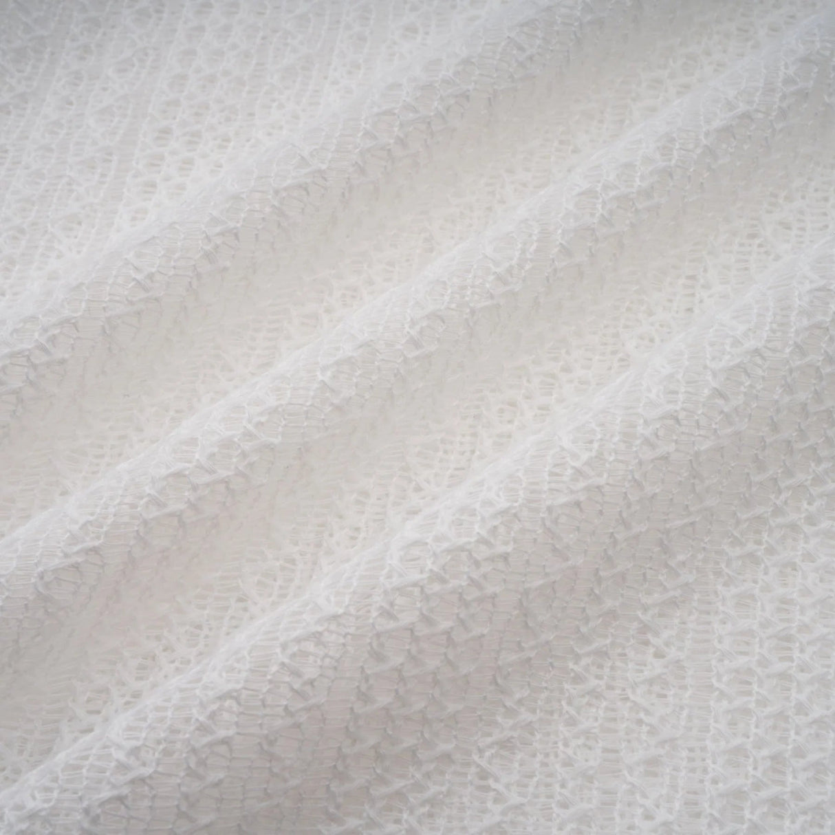 Lilah Midi Dress White Crochet Puff Godet Slip Zip & Flair